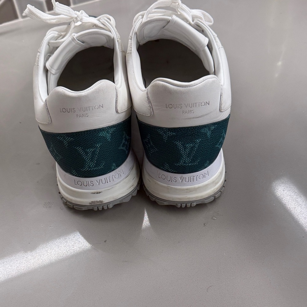 Louis Vuitton White and Teal Men's Sneakers - Picture 4 of 4